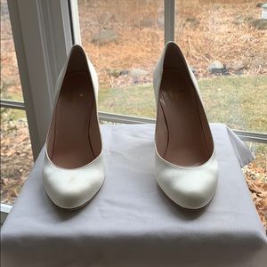 Kate Spade Bridal White Satin Heels